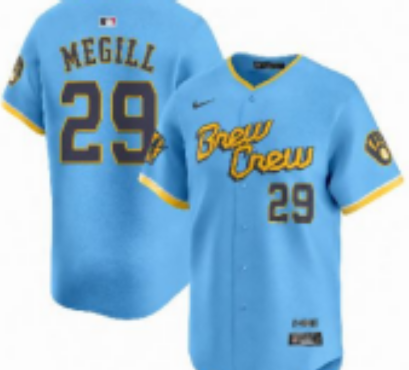 Youth Milwaukee Brewers #29 Megill Blue Nike 2026 World Series jersey 102103->youth mlb jersey->Youth Jersey